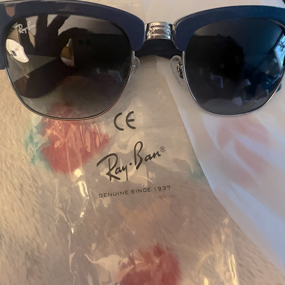 Ray-Ban Navy Sunglasses with Silver Accents